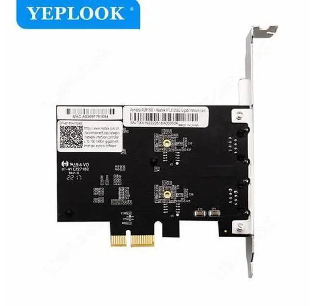 Alt view image 3 of 7 - PCIe 1X 2.5G 2500Mbps Gigabit Ethernet Network Card 2 Port Electrical Interface For Computer Server Dual Chipset RT8125B+ASM1806