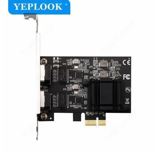 Alt view image 2 of 7 - PCIe 1X 2.5G 2500Mbps Gigabit Ethernet Network Card 2 Port Electrical Interface For Computer Server Dual Chipset RT8125B+ASM1806