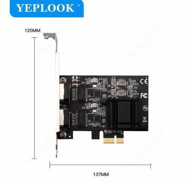 Alt view image 5 of 7 - PCIe 1X 2.5G 2500Mbps Gigabit Ethernet Network Card 2 Port Electrical Interface For Computer Server Dual Chipset RT8125B+ASM1806
