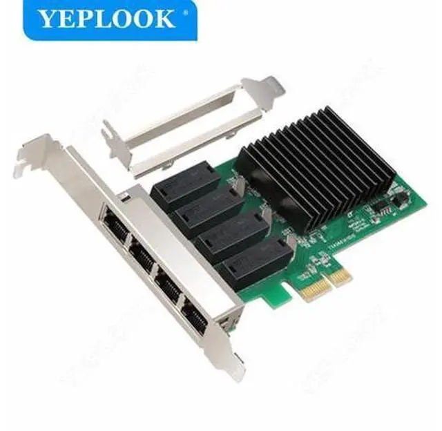 Main image of PCIe X1 4 Port RJ45 Gigabit Ethernet Network Card 10/100/1000Mbps Server Desktop Game Adapter LAN Controller Chipset RTL8111H