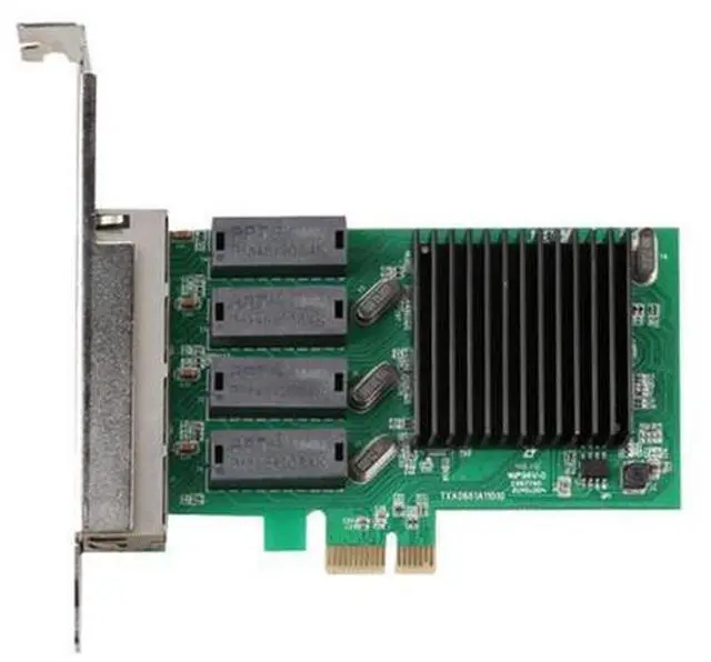 Alt view image 3 of 7 - PCIe X1 4 Port RJ45 Gigabit Ethernet Network Card 10/100/1000Mbps Server Desktop Game Adapter LAN Controller Chipset RTL8111H