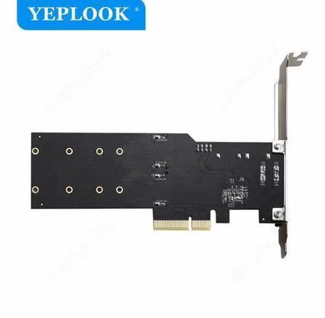 Alt view image 5 of 7 - PCIe3.0 4X to 2x SATA3.0 + 2x M.2 B Key NGFF SSD PCI-E to SATAIII 6Gbps Controller Adapter Expansion Card for Desktop HDD SSD