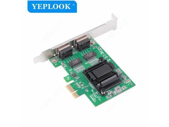 Alt view image 3 of 7 - PCIe 1x 2.5G 10/100/1000Mbps Gigabit Dual Port RJ45 Network Lan Card Ethernet Controller Intel 82571 Chipset for Desktop Server