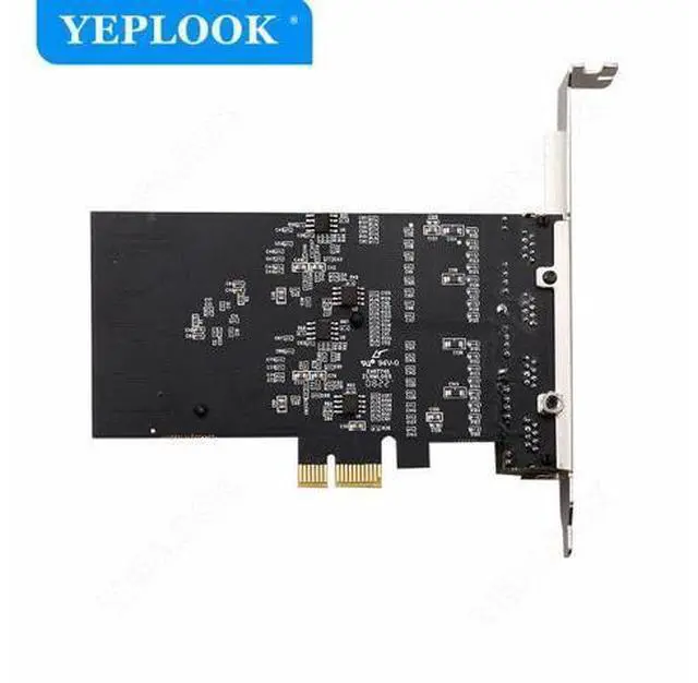 Alt view image 4 of 7 - PCIe x1 4 Ports RJ45 10/100/1000Mbps Gigabit Ethernet Lan Network Card Chipset Intel 82571 with Heat Sink for Server Desktop