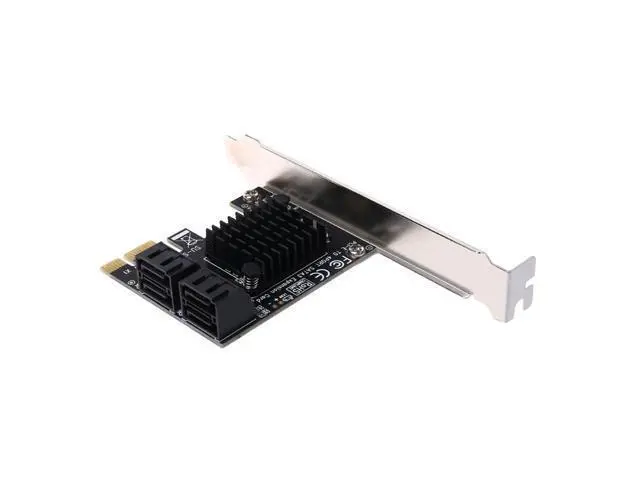 Alt view image 6 of 7 - PCI-E x1 to 4 Ports SATA3.0 6G High Speed Expansion SATA Controller Card Mining Card Miner Adapter Card SSD IPFS Mining Adapter Card Marvell 88SE9215 With High/Low Profile Bracket