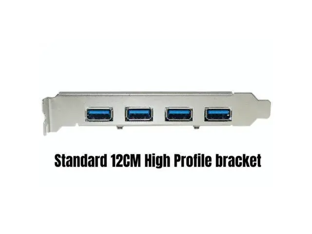 Alt view image 3 of 7 - PCIe to 4 Port USB 3.0 PCI-e Adapter PCI Express USB 3.0 4 Ports HUB 5.0Gbps 19Pin FL1100 Chipset