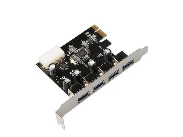 Alt view image 2 of 5 - 4 port USB 3.0 PCI-e Expansion Card PCI express USB 3.0 hub adapter 4-port USB3.0 controller USB 3 0 PCI e PCIe express 1x