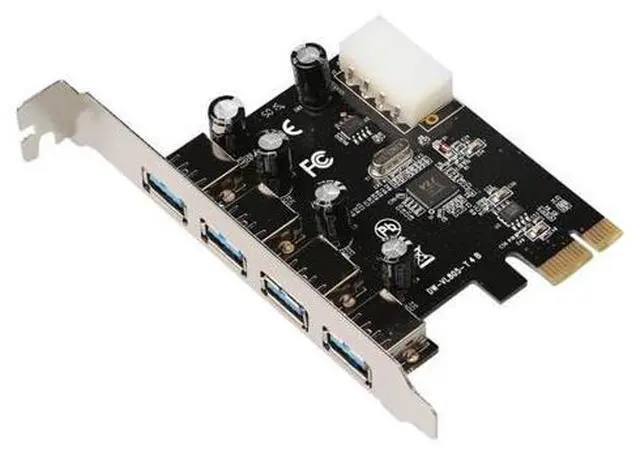 Main image of 4 port USB 3.0 PCI-e Expansion Card PCI express USB 3.0 hub adapter 4-port USB3.0 controller USB 3 0 PCI e PCIe express 1x