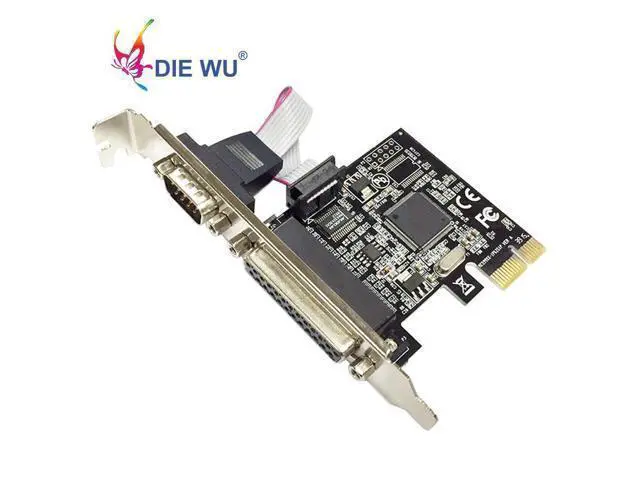 Alt view image 5 of 7 - PCI Express single Serial single Parallel Port Expansion Card I/O card PCIe riser card TXB069