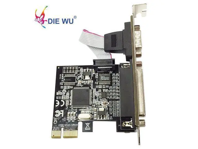 Alt view image 6 of 7 - PCI Express single Serial single Parallel Port Expansion Card I/O card PCIe riser card TXB069