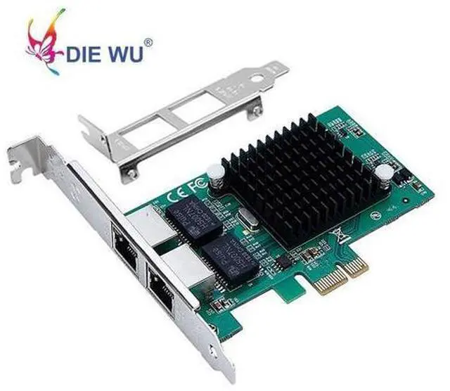 Main image of Intel82575 Dual Port RJ45 Port NIC 10/100/1000 Gigabit PCI Express pcie x1 Network Server Adapter Cards TXA020