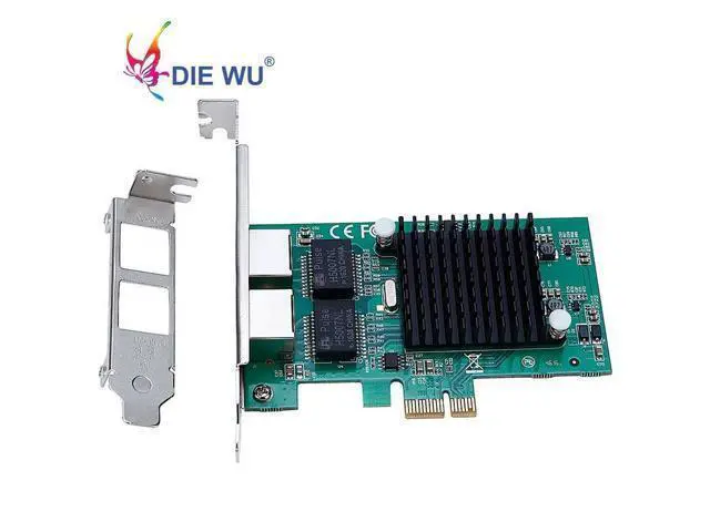 Alt view image 4 of 6 - Intel82575 Dual Port RJ45 Port NIC 10/100/1000 Gigabit PCI Express pcie x1 Network Server Adapter Cards TXA020