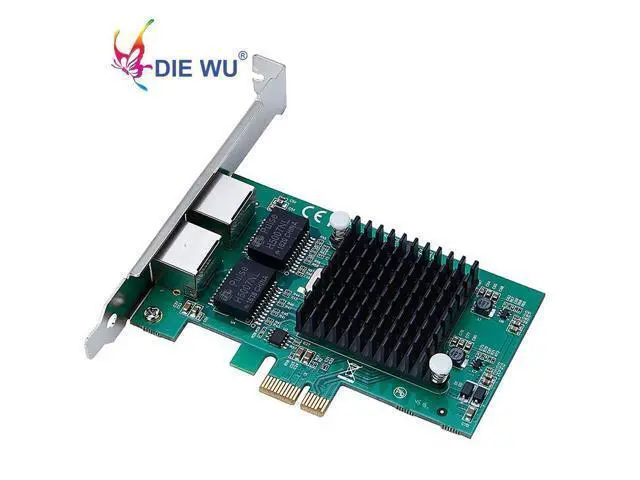 Alt view image 5 of 6 - Intel82575 Dual Port RJ45 Port NIC 10/100/1000 Gigabit PCI Express pcie x1 Network Server Adapter Cards TXA020