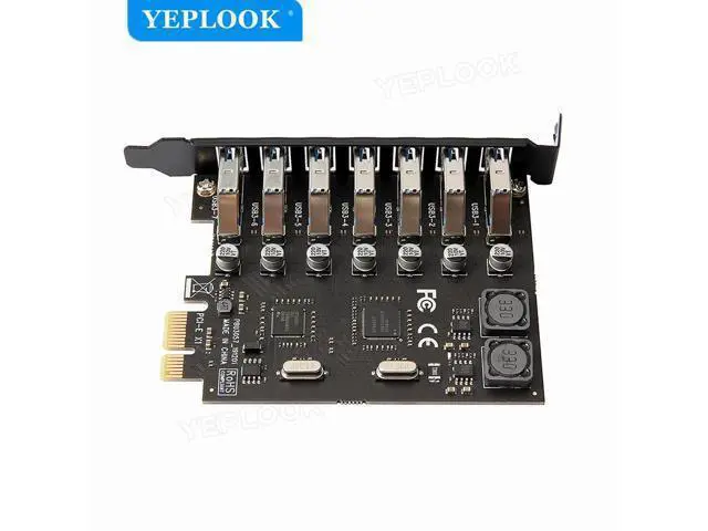 Alt view image 4 of 5 - USB 3.0 PCI-E Expansion Card 7 Ports USB 3.0 Hub Adapter External Controller Card 5Gbps for PC Computer Desktop Dual NEC Chipset