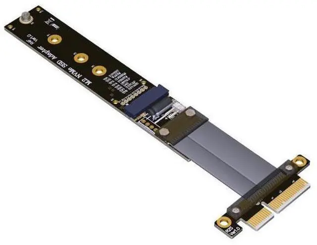 Main image of Riser PCIe 4x Extension Cable M2 M.2 NVMe SSD to PCIe x4 adapter cards Riser CARD support PCI-E 3.0 x4 Full Speed R24SF 10CM