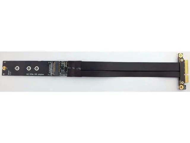 Alt view image 6 of 7 - Riser PCIe 4x Extension Cable M2 M.2 NVMe SSD to PCIe x4 adapter cards Riser CARD support PCI-E 3.0 x4 Full Speed R24SF 10CM