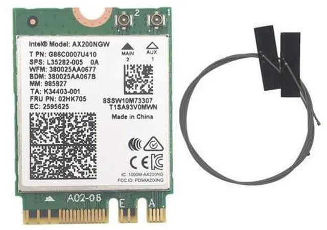 Main image of Wireless for Intel AX200 AX200NGW 1730Mbps NGFF M.2 Bluetooth 5.0 Dual Band Wifi Network Card 802.11ac/ax Better than Intel 9260