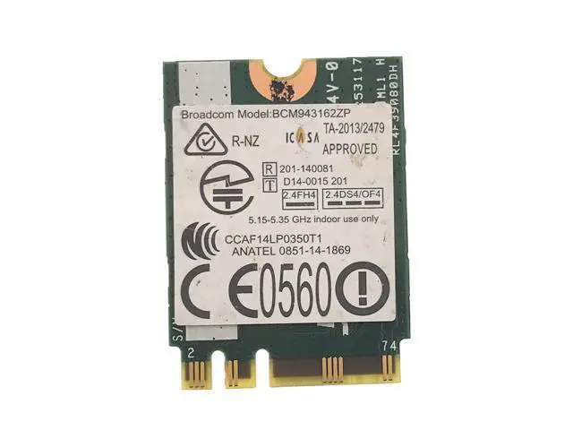 Alt view image 2 of 2 - BCM943162ZP AC WLAN Card 2.4G&5G 433M Wifi +Bluetooth 4.0 NGFF FRU 00JT473 for Lenovo G50-30 45 70 70M Z50-70-75 E455 E555