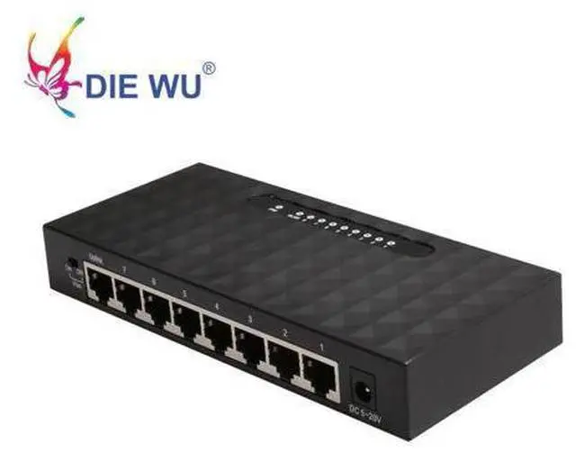Main image of Network Switch 8 Ports 10/100Mbps Fast Ethernet Switch RJ45 Lan Hub with Vlan support SOHO switch Plug and Play