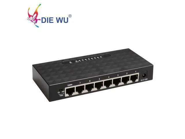 Alt view image 4 of 6 - Network Switch 8 Ports 10/100Mbps Fast Ethernet Switch RJ45 Lan Hub with Vlan support SOHO switch Plug and Play