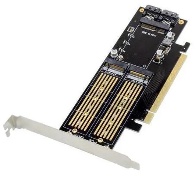 Main image of PCIE mSATA + M.2 B&M Key SSD NVMe Adapter 6Gb/s