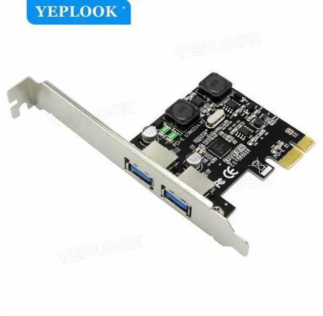 Main image of USB 3.0 PCI-E Expansion Card External 2 Port USB3.0 PCIe Card with 2 Power Modules 4A Current 5Gbps NEC720202 Chip for Desktop