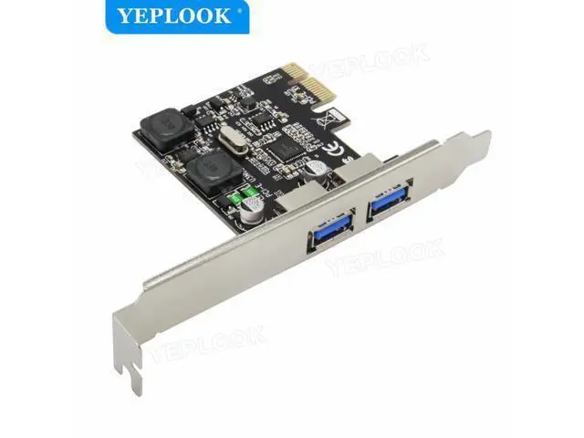 Alt view image 4 of 6 - USB 3.0 PCI-E Expansion Card External 2 Port USB3.0 PCIe Card with 2 Power Modules 4A Current 5Gbps NEC720202 Chip for Desktop