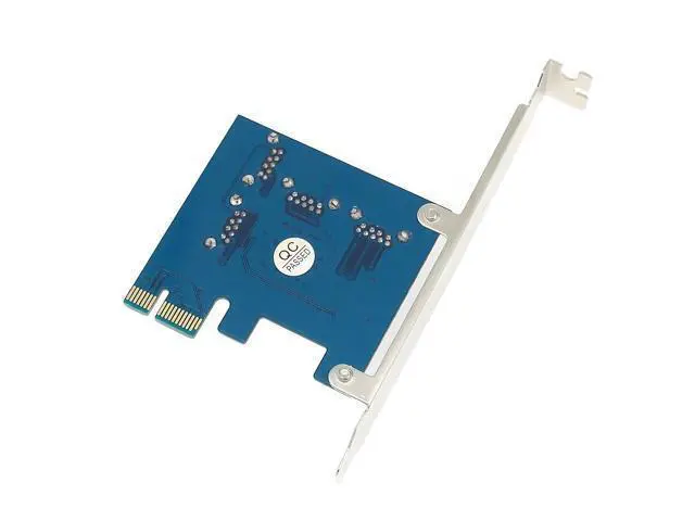 Alt view image 6 of 7 - PCIE 1 TO 4 PCI Express 1X Slots PCI-E X1 To PCI-E X16 Graphic Card Slot Riser Card Mini ITX To External 4 PCI-E Slot Adapter PCIe Port Multiplier Card For BTC LTC