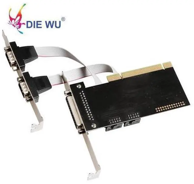 Alt view image 3 of 6 - PCI Expansion Card Adapter Converter to Dual RS232 RS-232 Serial Ports COM & DB25 Printer Parallel Port LPT TXB087