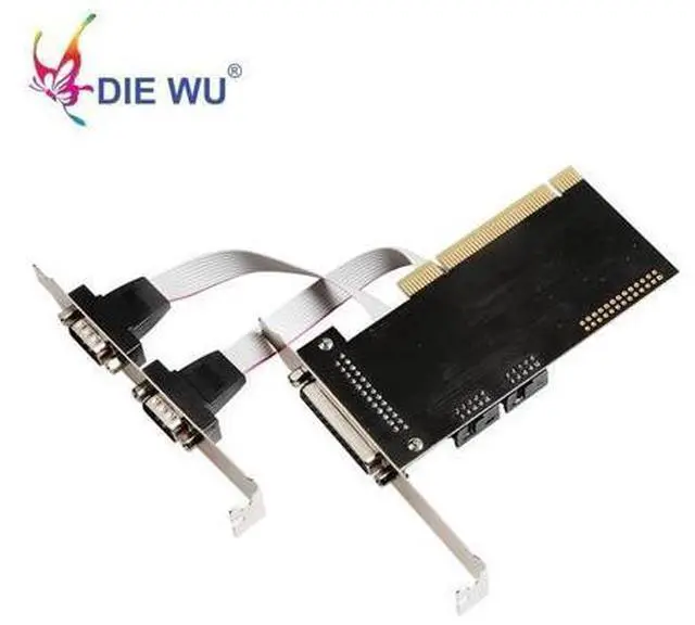 Alt view image 4 of 6 - PCI Expansion Card Adapter Converter to Dual RS232 RS-232 Serial Ports COM & DB25 Printer Parallel Port LPT TXB087