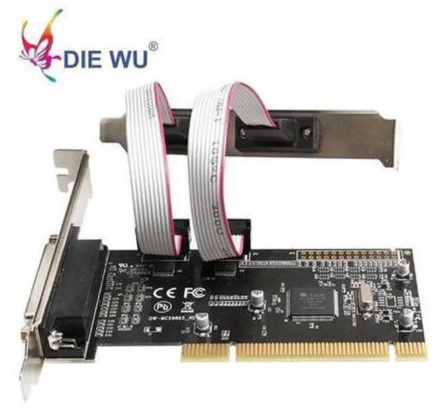 Alt view image 5 of 6 - PCI Expansion Card Adapter Converter to Dual RS232 RS-232 Serial Ports COM & DB25 Printer Parallel Port LPT TXB087