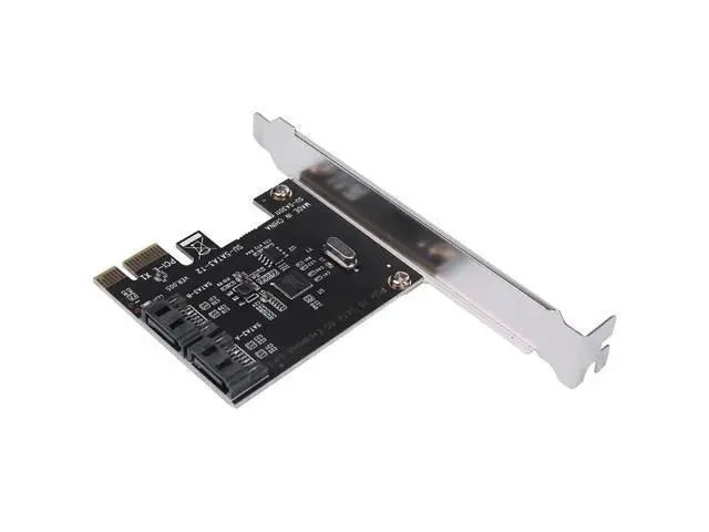 Alt view image 3 of 6 - Mining Card High Speed PCIe PCI Express to 6G SATA3.0 2 Port SATA III 6G Controller Expansion Card Adapter With High/Low Profile Bracket