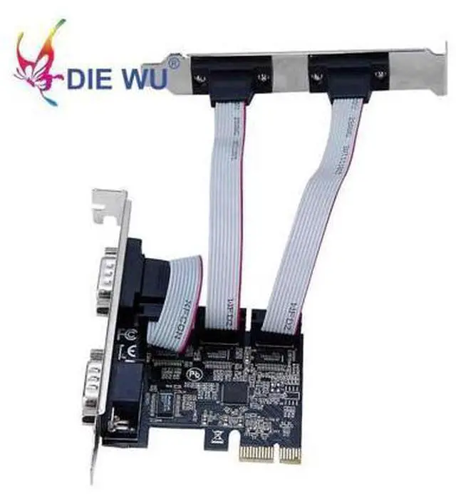 Main image of PCI-E 1X to 4 ports Serial add on card Multi RS232 DB9 COM Serial Expansion I/O riser card TXB077