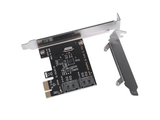 Alt view image 5 of 6 - Mining Card High Speed PCIe PCI Express to 6G SATA3.0 2 Port SATA III 6G Controller Expansion Card Adapter With High/Low Profile Bracket