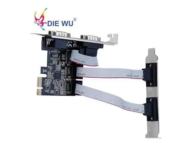Alt view image 4 of 5 - PCI-E 1X to 4 ports Serial add on card Multi RS232 DB9 COM Serial Expansion I/O riser card TXB077