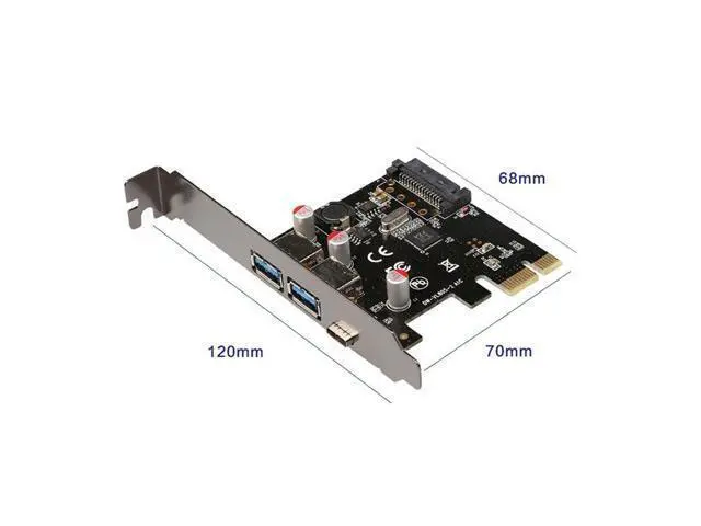 Alt view image 4 of 7 - computer accessories USB 3.1 Type-C 2 usb 3.0 type-A SATA 15PIN USB header PCI-e riser Card Desktop PCI Express