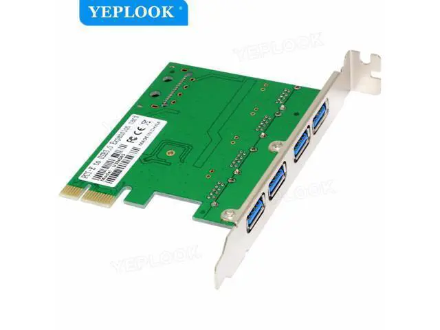 Alt view image 6 of 7 - PCIe to External 4 Ports USB3.0 Expansion Card Support PCI-E x1 x4 x8 x16 NEC720201 Chipset 5Gbps with 15Pin SATA Power U3N04S