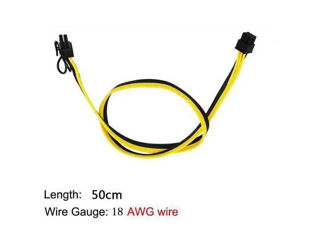 Alt view image 6 of 7 - PSU/GPU Power Adapter Breakout Board 12V Ethereum ETH ZEC Devices Mining Power Supply 12pcs 18AWG PCI-E 6Pin To 6+2Pin Cables 50cm