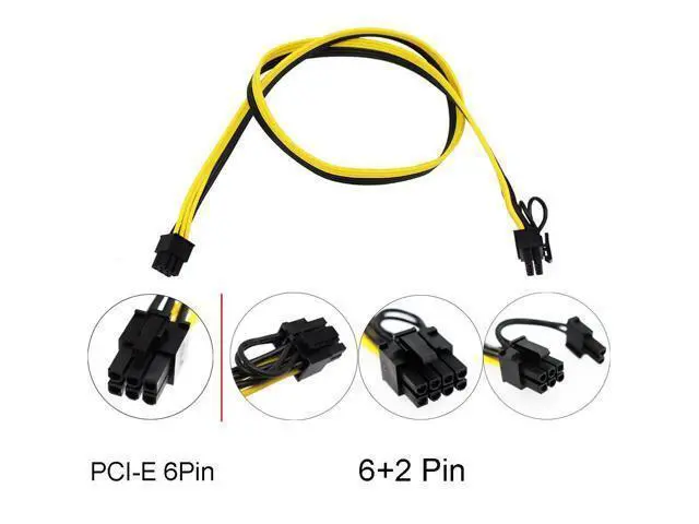 Alt view image 4 of 7 - PSU/GPU Power Adapter Breakout Board 12V Ethereum ETH ZEC Devices Mining Power Supply 12pcs 18AWG PCI-E 6Pin To 6+2Pin Cables 50cm