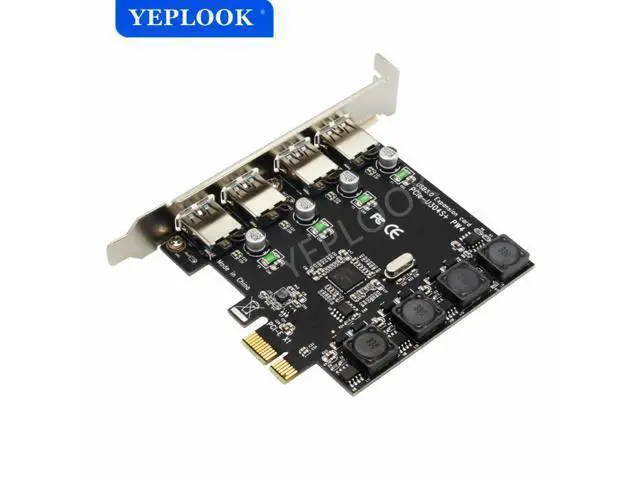 Alt view image 4 of 7 - 4 Ports USB3.0 PCIe X1 X4 X8 X16 Expansion Card PCI-E to External 4 Ports USB3.0 NEC D720201 Independent Power Supply 5Gbps 4*2A