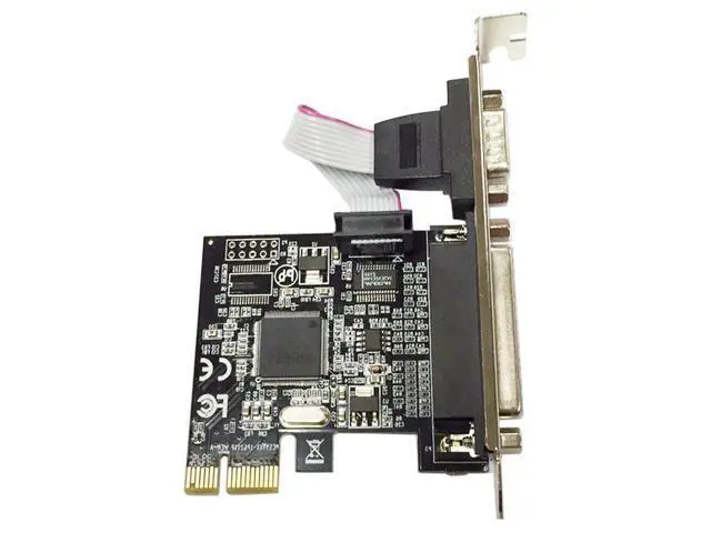 Alt view image 6 of 7 - PCI express 1 Serial and 1 parallel port Expression Card RS232 Printer port PCIe PCI-e riser Card