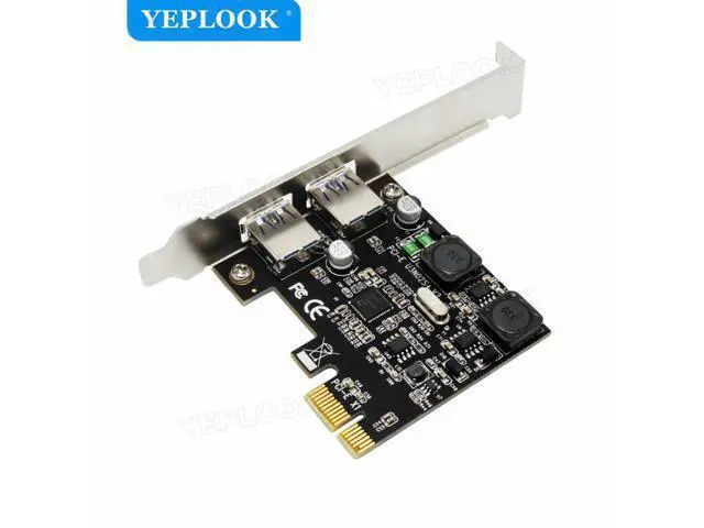 Alt view image 2 of 6 - USB 3.0 PCI-E Expansion Card External 2 Port USB3.0 PCIe Card with 2 Power Modules 4A Current 5Gbps NEC720202 Chip for Desktop