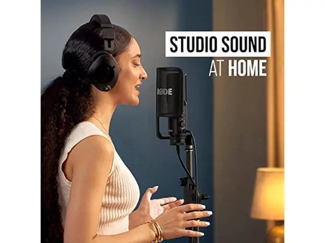 Alt view image 6 of 6 - RØDE NT-USB+ Professional-Grade USB Condenser Microphone For Recording Studio Quality Audio Directly To A Computer Or Mobile Device, Black