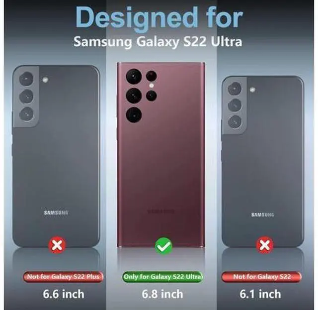 Alt view image 2 of 7 - Designed for Samsung Galaxy S22 Ultra Case, Waterproof Built-in Screen Protector Full Protection Heavy Duty Shockproof Anti-Scratched Rugged Case for Galaxy S22 Ultra 5G 6.8'' 2022, Black