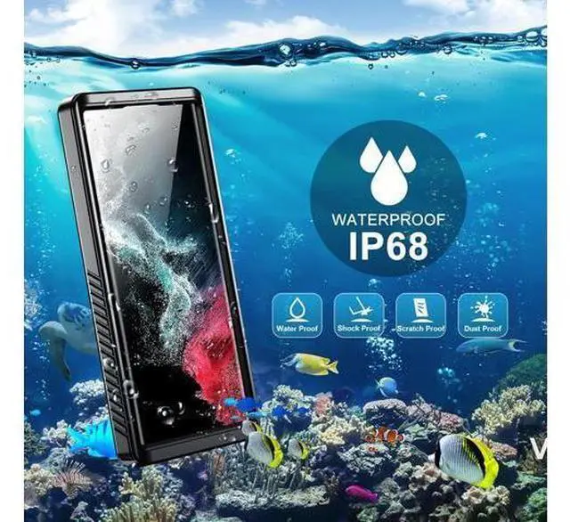 Alt view image 7 of 7 - Designed for Samsung Galaxy S22 Ultra Case, Waterproof Built-in Screen Protector Full Protection Heavy Duty Shockproof Anti-Scratched Rugged Case for Galaxy S22 Ultra 5G 6.8'' 2022, Black