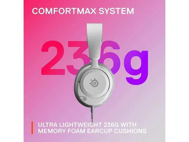 Alt view image 5 of 7 - SteelSeries Arctis Nova 1 Multi-System Gaming Headset Hi-Fi Drivers 360° Spatial Audio Comfort Design Durable Ultra Lightweight Noise-Cancelling Mic PC, PS5/PS4, Switch, Xbox - White