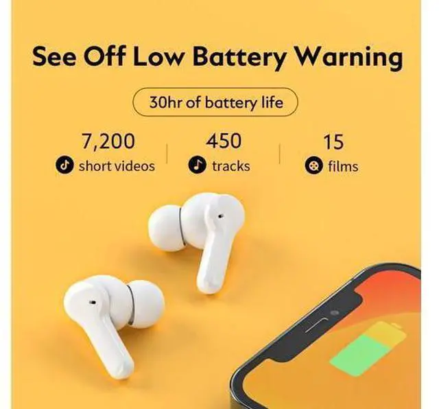Alt view image 3 of 7 - QCY T13 True Wireless Earbuds Bluetooth V5.1 with 4-Mic & ENC Noise Cancellation, 5 mins Fast Charge, USB C, Touch Control, Auto Pause, 30H Playtime, Wireless Earphones