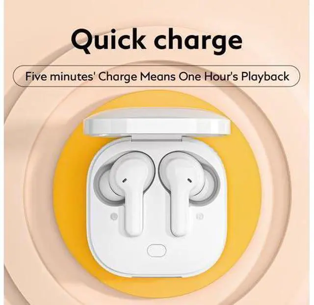 Alt view image 5 of 7 - QCY T13 True Wireless Earbuds Bluetooth V5.1 with 4-Mic & ENC Noise Cancellation, 5 mins Fast Charge, USB C, Touch Control, Auto Pause, 30H Playtime, Wireless Earphones