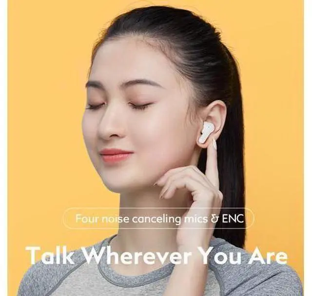 Alt view image 6 of 7 - QCY T13 True Wireless Earbuds Bluetooth V5.1 with 4-Mic & ENC Noise Cancellation, 5 mins Fast Charge, USB C, Touch Control, Auto Pause, 30H Playtime, Wireless Earphones