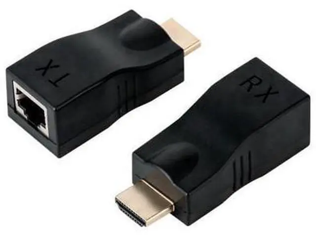 Main image of HDMI Extender,HDMI TO RJ 45 Up to 100ft HDMI Ethernet Network Extender Adapter Over RJ45 Cat5e Cat6 Cable (30M Sender + Receiver, 1 Port RJ45)